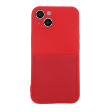 FUSION Card Apple iPhone 11 Szilikon Tok - Piros (FUS-CAC-IPH11-RE) tok és táska