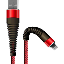 FUSION Fishbone USB-A - Lightning Adat és töltő kábel - Piros (1.5m) (FUSLIGH15RD) kábel és adapter
