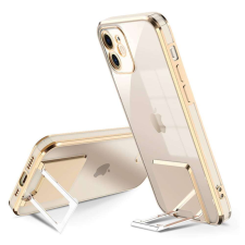 FUSION KIckStand Samsung Galaxy A52/A52 5G Szilikon Tok - Átlátszó/Arany tok és táska