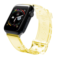 FUSION Light Apple Watch 2/3/4/5/6/SE/7 Szilikon szíj 42/44/45 mm - Sárga okosóra kellék