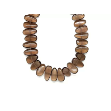 Füstkvarc ovál középen fúrt 15-20x8-10x4-6mm medál