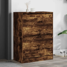  Füstös tölgy cipőszekrény 2 kihajtható fiókkal 80x42x108 cm bútor