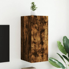füstös tölgy színű fali TV-szekrény LED-ekkel 30,5x35x70 cm bútor