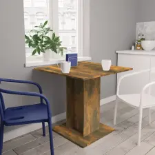  füstös tölgy színű szerelt fa étkezőasztal 80 x 80 x 75 cm bútor
