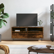  Füstös tölgy színű szerelt fa TV-szekrény 100x34,5x44,5 cm bútor