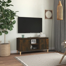  Füstös tölgy színű TV-szekrény tömör falábakkal 103,5x35x50 cm bútor