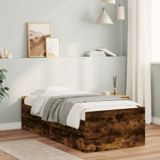  füstös tölgyszínű műfa ágykeret fiókokkal 90 x 200 cm ágy és ágykellék