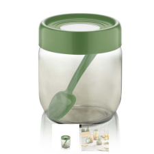  Fűszertartó+Kanál 425Cl Zöl konyhai eszköz