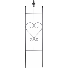  Futtatórács, szív, 20 cm x 80 cm, fekete kerti dekoráció
