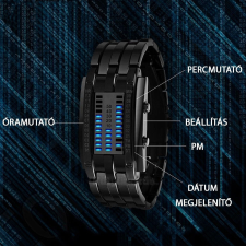 Futurisztikus bináris LED karóra innovatív időmegjelenítéssel férfiaknak és nőknek karóra