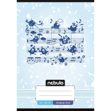  Füzet, A5, hangjegy, 36-16, Mix minták, 16 db/csomag Nebulo füzet
