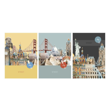  Füzet kockás STREET A/4 42 lapos City Break füzet