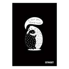 Füzet STREET Black&White A/4 54 lapos sima füzet
