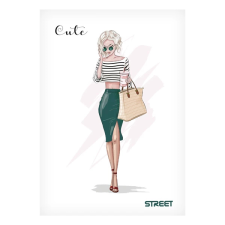  Füzet STREET Cute A/5 54 lapos kockás füzet