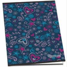  Füzet, tűzött, A5, vonalas, 52 lap, PULSE "Girls" füzet