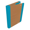  Füzetbox DONAU Life A/4 3 cm karton tépőzárral neon kék-barna