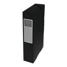 Füzetbox karton Exacompta A/4 60 mm gerinccel prespán fekete füzetbox