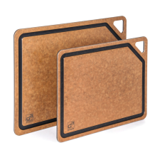 G21 EcoCut vágódeszka természetes cellulózból – 2 db-os készlet, barna konyhai eszköz