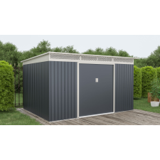 G21 GRAH 915 kerti tároló fémház fészer 340 x 269 cm, antracit (6390095) kerti tárolás