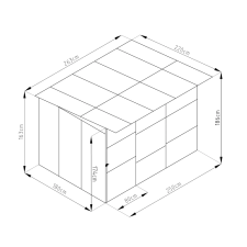 G21 KEN 572 kutyaketrec - 260 x 220 cm, szürke szállítóbox, fekhely kutyáknak