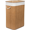 G21 Koš na prádlo 72 l, bambusový s bílým košem