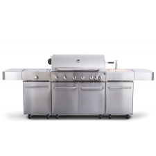 G21 Nevada BBQ Premium Line kerti gázgrill, 7 égőfejes, nyomáscsökkentővel, mosogatóval + ajándék 40.000 Ft-os wellness utalvány grillsütő