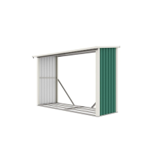 G21 Tüzifa tároló WOH 335 - 242 x 89 cm, zöld kerti tárolás