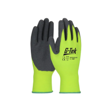  G-TEK nylon, latex tenyérmártott jól láthatósági munkavédelmi kesztyű