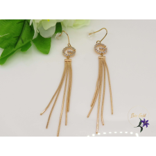  Gabriell antiallergén csüngős fülbevaló G betűvel 18K fülbevaló