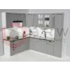 Gala-Meble Linea Grey 190 x 250 cm konyhablokk
