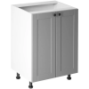 Gala-Meble Linea Grey D60 alsó konyhaszekrény, szürke / fehér