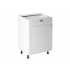 Gala-Meble Linea White D60S1 alsó konyhaszekrény, fehér / arany