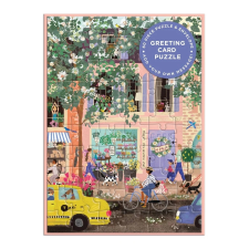 Galison puzzle üdvözlőkártya tavaszi utcai képpel 60 darabos puzzle, kirakós