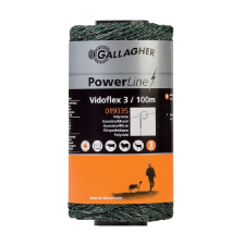 Gallagher villanypásztor zsinór Vidoflex 3 Power Line zöld 100 m 019335 elektromos állatriasztó