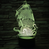  Gálya 7 színű 3D led lámpa
