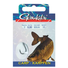 Gamakatsu CARP 3310F #6-0.28MM 60CM előkötött pontyozó horog horog
