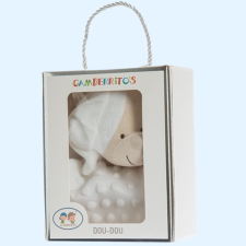 Gamberritos szundikendő - plüss buborékos anyagú maci fehér 10702 bébiplüss