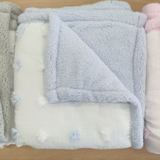Gamberritos takaró polár termo 80x110cm pöttyös mintás kék 10913 babaágynemű, babapléd
