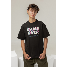  GAME OVER fekete póló egyedi ajándék