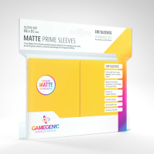 GameGenic Matte Prime Kártyavédő fólia 66x91mm (100 db/csomag) - Sárga matrica