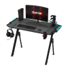  Gamer asztal LED világítással karbonszálas bevonat 116cm GAMSET FALCON 1.0