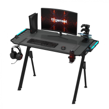 Gamer asztal LED világítással karbonszálas bevonat 116cm GAMSET FALCON 1.0 íróasztal