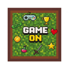 Gamer Game On szalvéta 20 db-os 33x33 cm party kellék