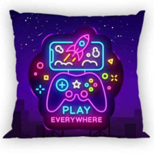  Gamer Neon párnahuzat 40x40 cm lakástextília