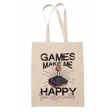  Games make me happy - Vászontáska kézitáska és bőrönd