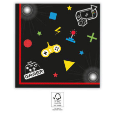 Gaming Party szalvéta 20 db-os 33x33 cm FSC papírárú, csomagoló és tárolóeszköz
