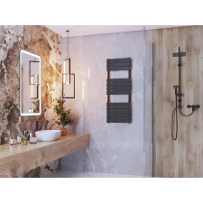 Gamma Design classic törölközőszárító radiátor 45cm x 120cm, fekete fűtőtest, radiátor