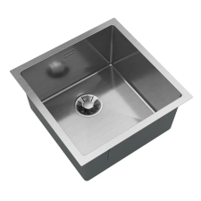 Gamma Stalowy S4444 egymedencés rozsdamentes acél mosogató, króm, beépíthető mosogatótálca