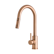 Gamma Taru II. Mosogató Csaptelep - Kihúzható, Zuhanyfejes, Rosé Gold csaptelep