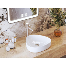 Gamma Vaso mosdókagyló, aszimmetrikus ovális, beépíthető szaniter